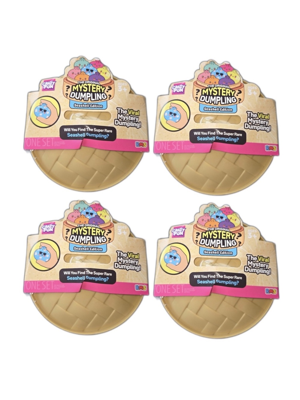 Super Rare! Seashell Edition Mystery Squishy Bun Dumpling Set